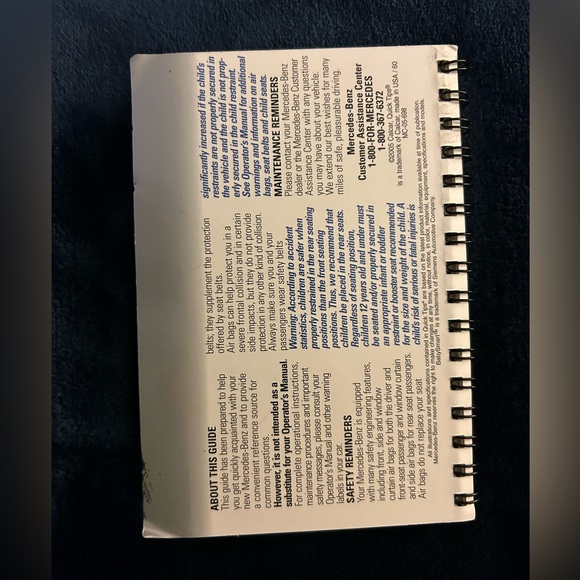 Mercedes Benz 2006 C class quick tips manual - Picture 2 of 2